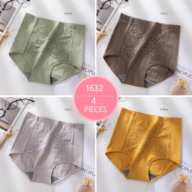 Большие размеры L-5XL, 4 шт./лот, Трусики с высокой талией, женские хлопковые сексуальные трусы, нижнее белье, Корректирующее белье, дышащие комфортные женские трусы|Женская одежда|| | АлиЭкспресс