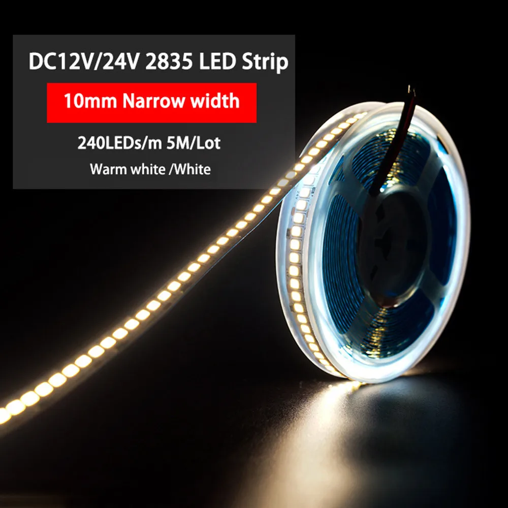 

1200led 2835 LED Strip Lights DC12V 24V 1M 2M 3M 4M 5M Ultra Bright Flexible Tape for Indoor Hall Bedroom KTV DIY Lighting