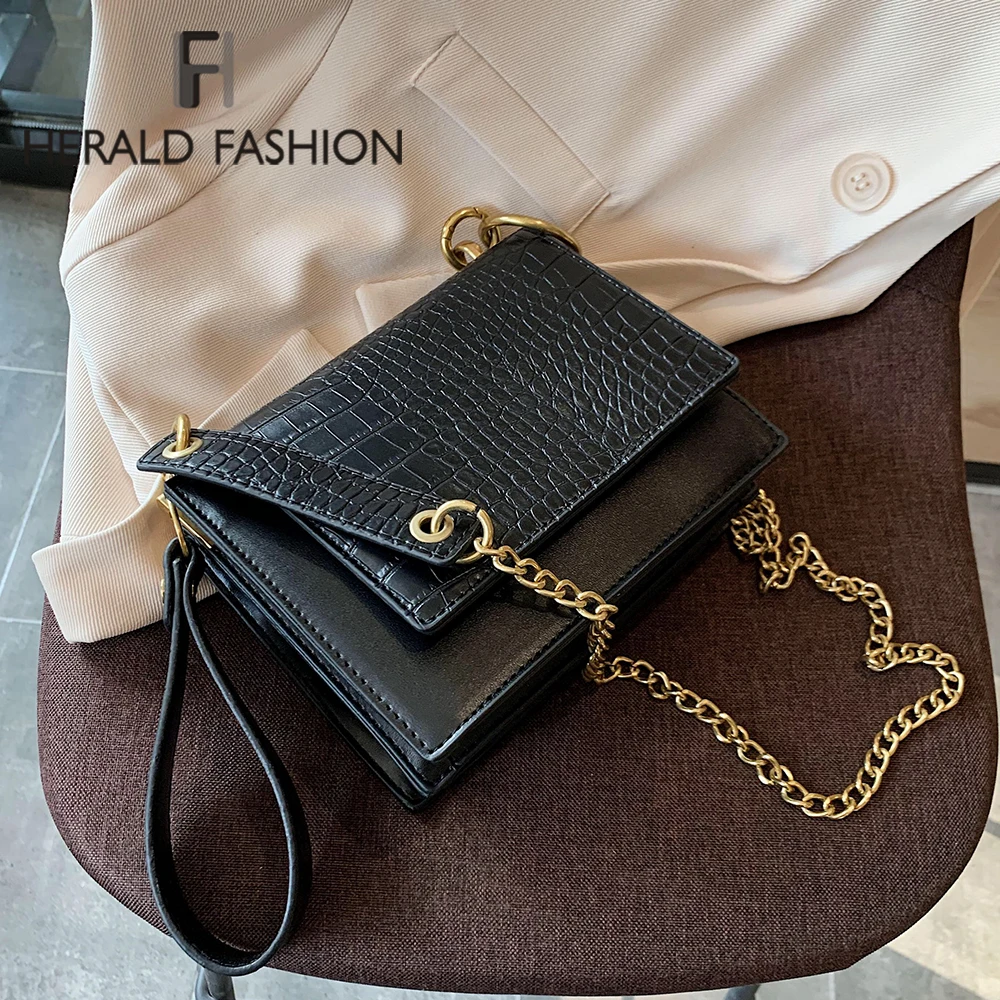 

Крокодиловый узор сумки через плечо для женщин 2020 сумка на цепочке аллигатора маленькая сумка кожаная ручная сумка женские дизайнерские су...