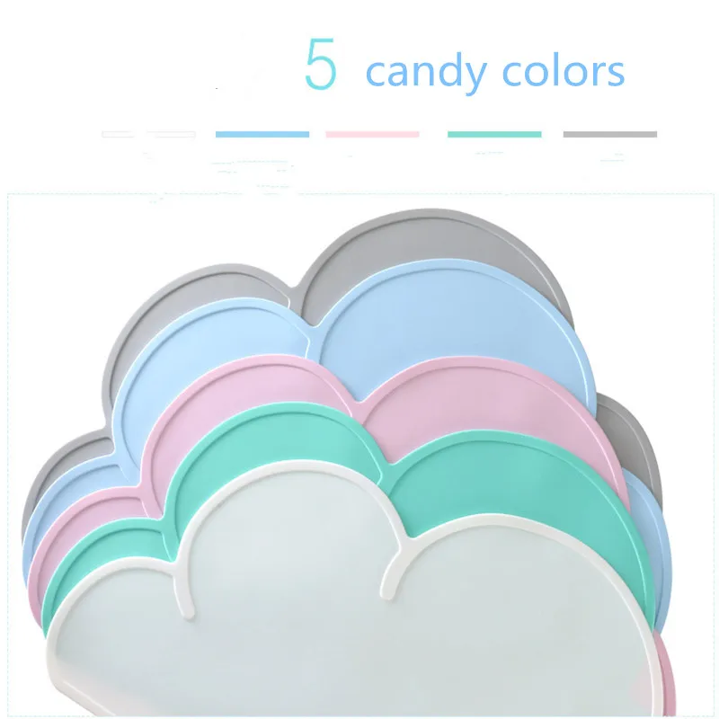 1 шт. коврик в форме облаков детский для тарелок Пищевая силиконовая настольная