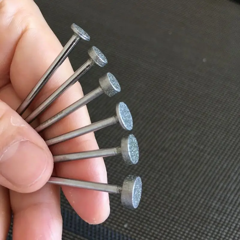 

20pcs 6 8mm T Type Grinding Needle Diamond Grinding Bits Stone Cutters Jade Carving Tools Thin Disc Round Grinding Wheel