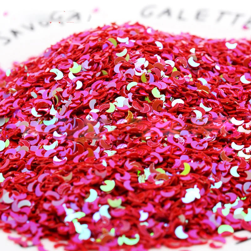 3 мм лак для ногтей с бусинами в форме Луны стеклянный шар блестками наполнитель