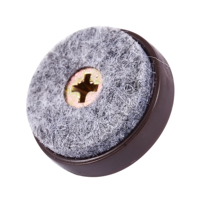 40Pcs Furniture Glide Screw-On Felt Pad Slider Floor Protector for Wooden Leg Feet Of Chair Table Sofa(Φ24Mm or 0.95 Inch) |