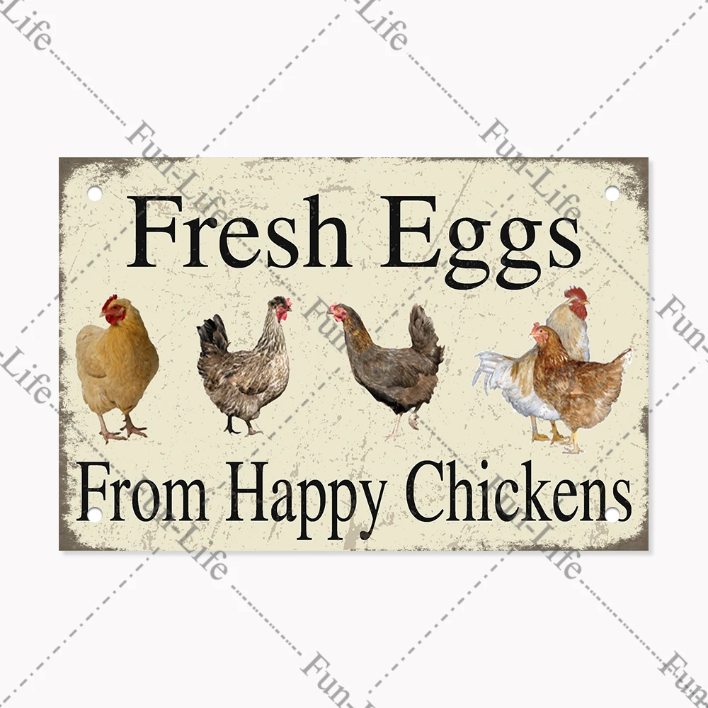 

Металлические знаки курица петух 20x30 см