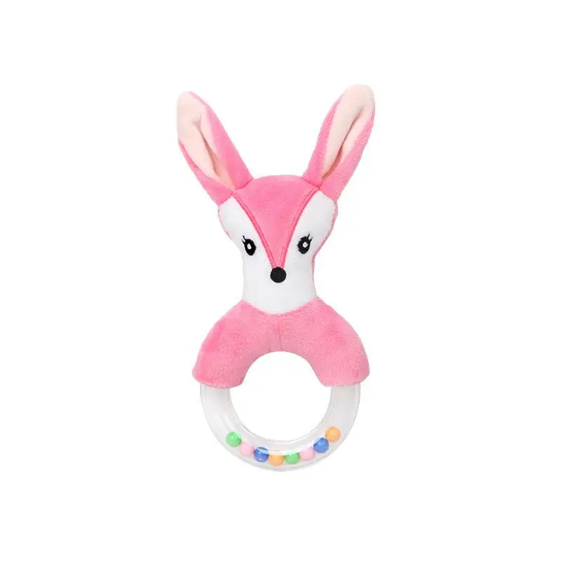 Kuulee Baby Hand Shake Rattle Infant 0-1 Year Old Comfort Puzzle Plush Ring Toy ring long-eared rabbit | Мать и ребенок