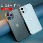 Тонкий матовый прозрачный полипропиленовый чехол для телефона iPhone 11 12 Mini Pro Max XS XR X 6S 7 8 Plus SE 2020 0,2 мм, ультратонкий мягкий жесткий чехол