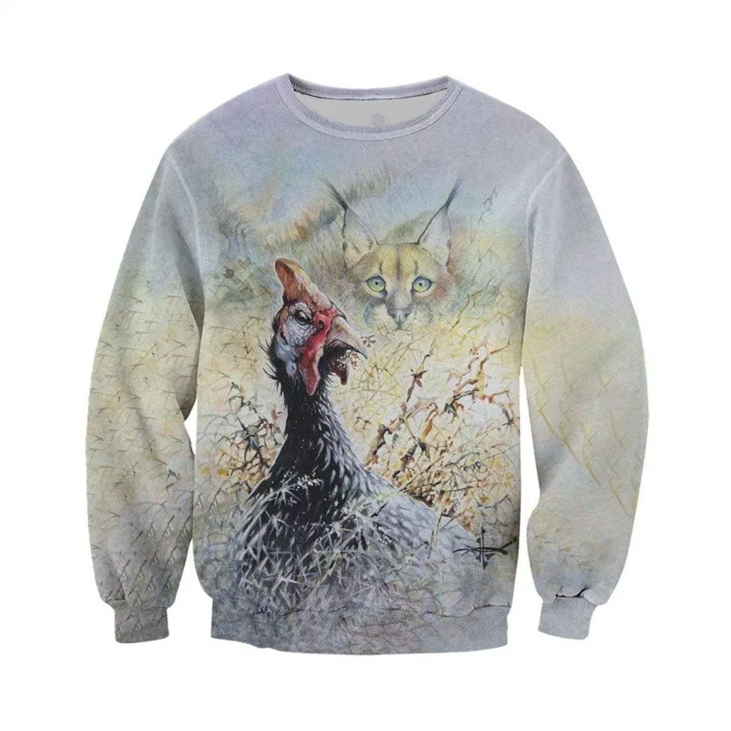 

New chicken Art 3D men's and women's full Print Shirt zipper HOODIE NEW zipper Hoodie