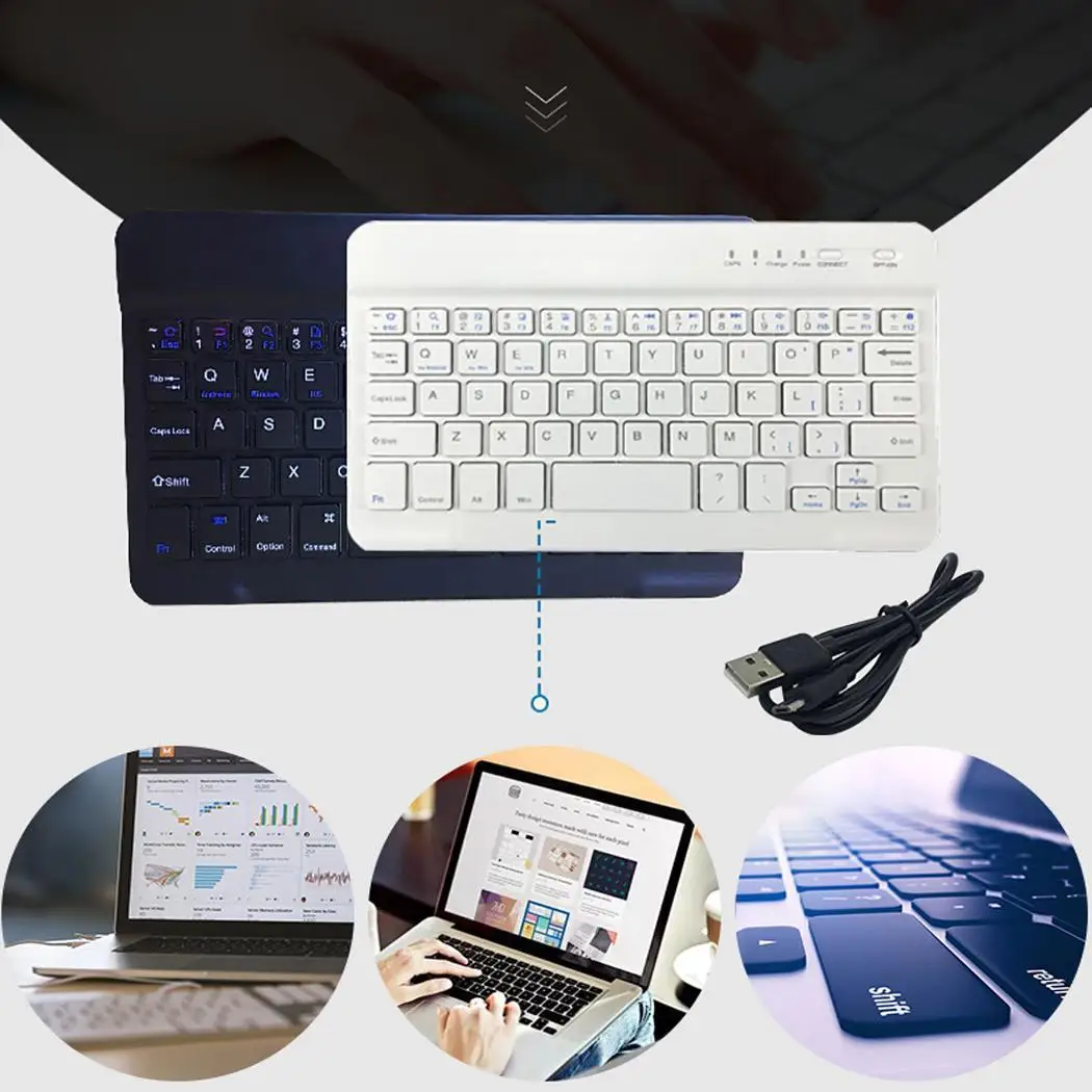 Портативная Мини Беспроводная bluetooth клавиатура для настольного компьютера