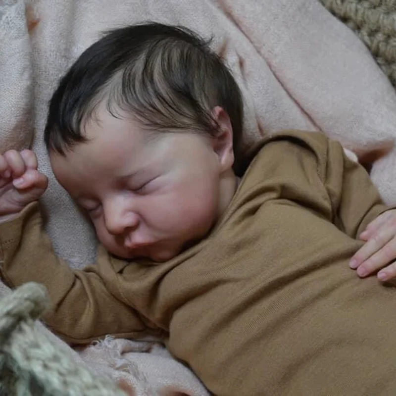 19-дюймовая кукла Bebe Reborn Леви с мягким телом и полным силиконовым воплощением высокого качества, сделанная вручную, игрушка для девочки с доставкой.