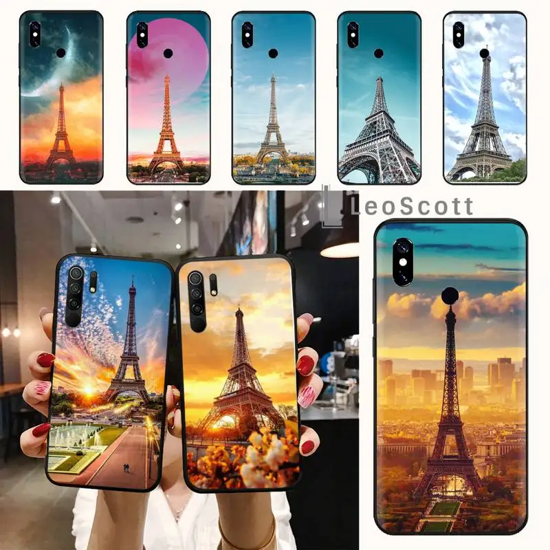 

Paris France Eiffel tower Phone Case For Xiaomi Redmi note 7 8 9 11 t s 10 A pro lite funda shell coque cover