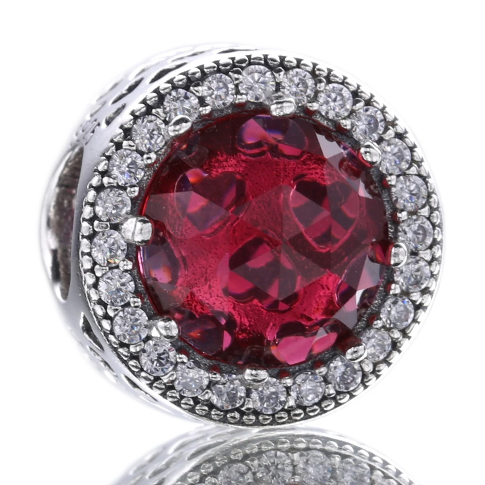 Moonmory Сияющие шармы в виде сердец бусины подходят для фирменного браслета змеи