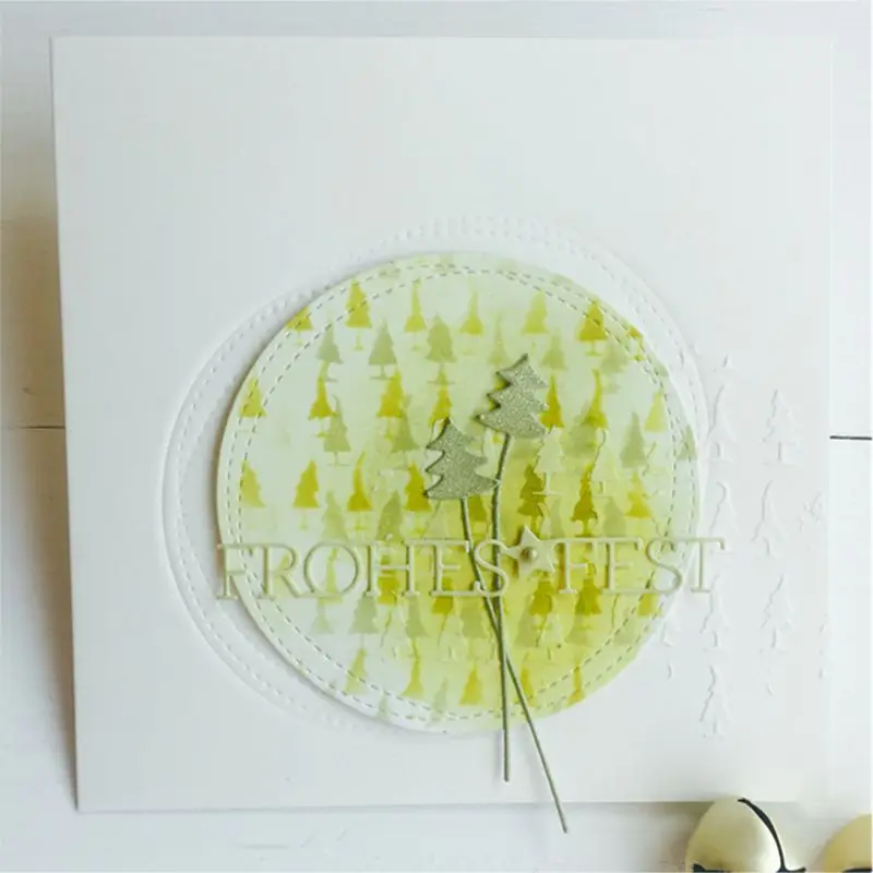 Елка и снеговик крылья металлические Вырубные штампы трафарет для скрапбукинга