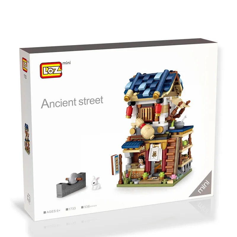 loz mini Building Blocks Chinese Street World Famous Architecture Series City Block Classic Toys brick Model House gift | Игрушки и