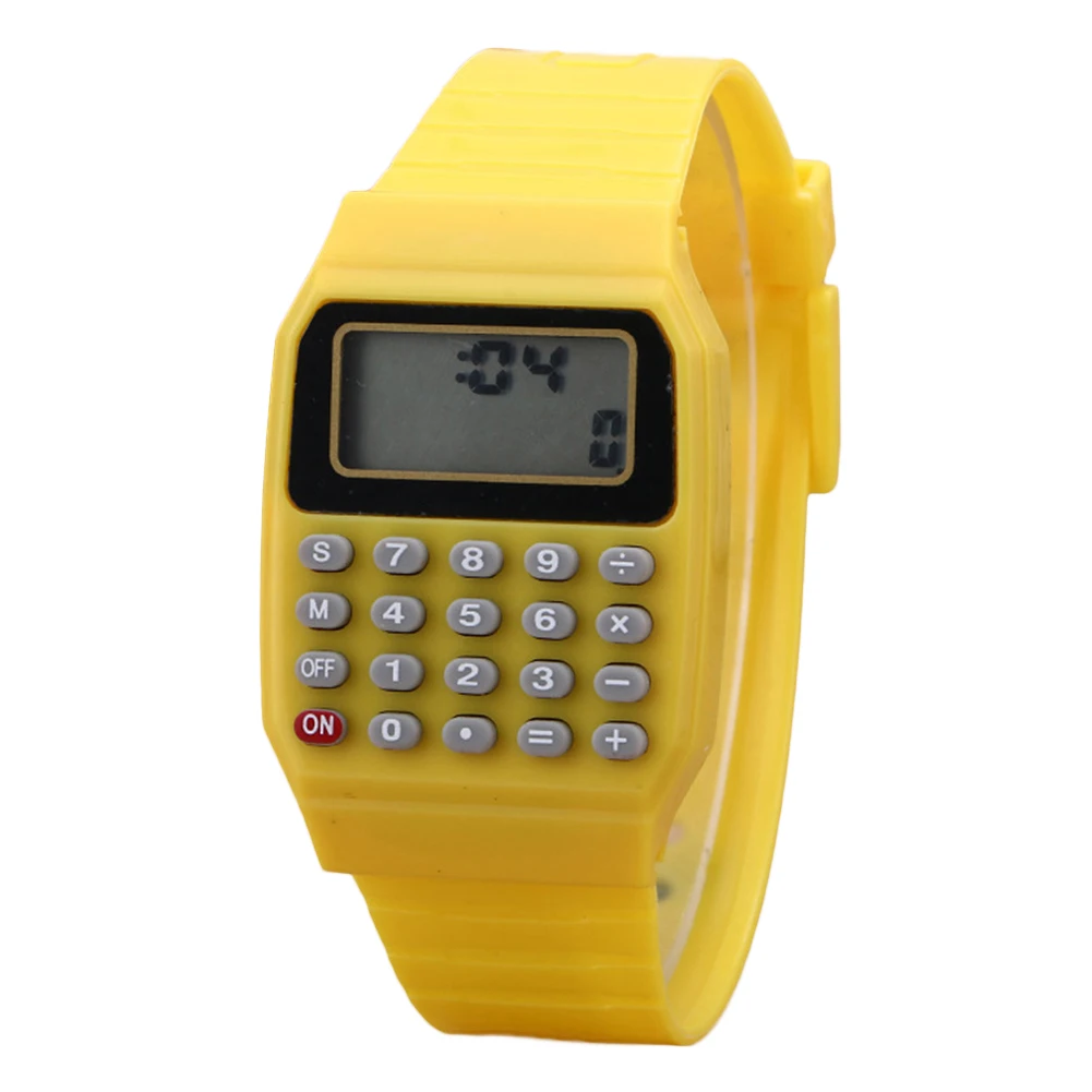 

New Fad Children Silicone Date Multi-Purpose Kids Electronic Calculator Wrist Watch