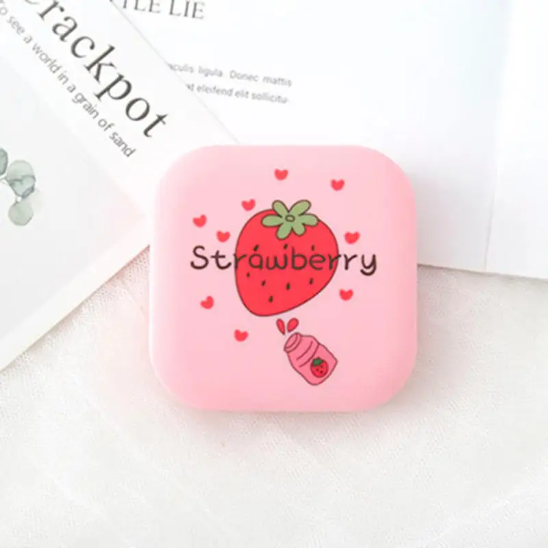 Милый Дорожный Чехол для контактных линз унисекс с мультяшным рисунком