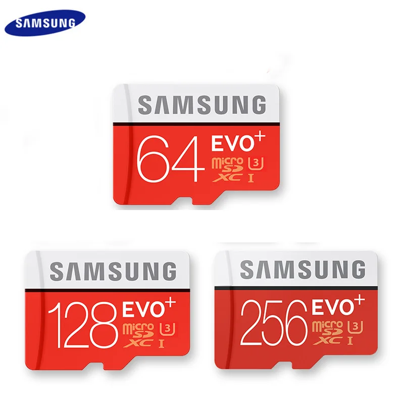 Карта Microsd SAMSUNG 64 Гб 128 256 г 512 ГБ 100 МБ/с. Class10 EVO Plus UHS 3 Micro SD карты памяти TF мини флеш