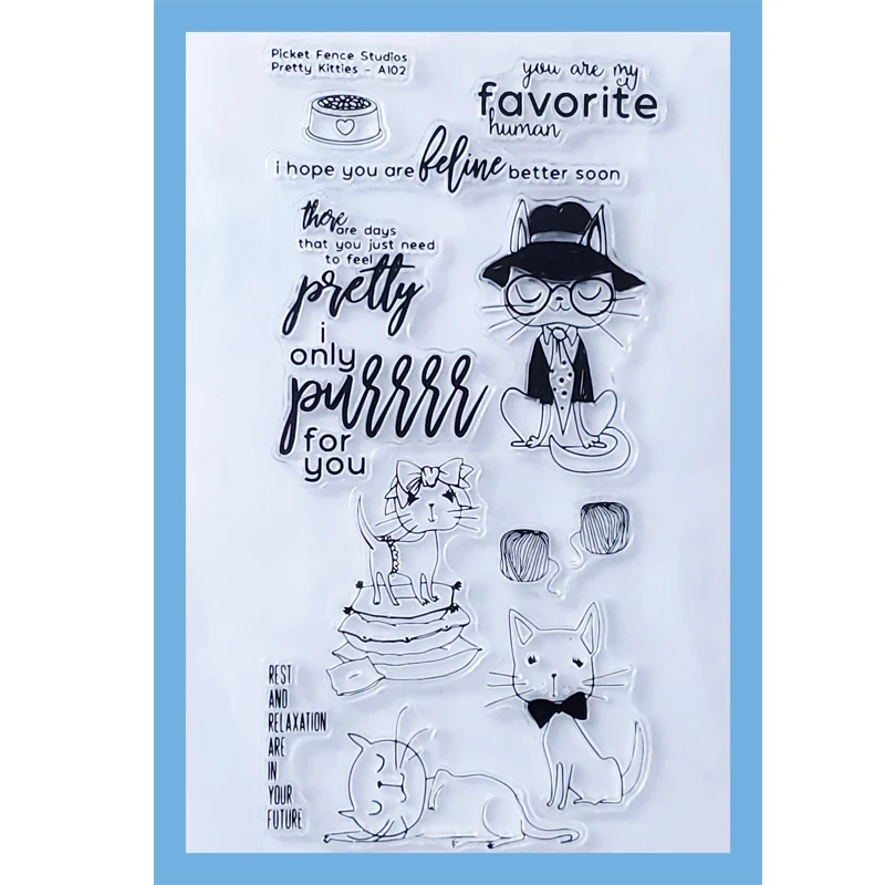 ZATWBS джентльменский Кот прозрачные штампы для DIY скрапбукинга/открыток/альбома