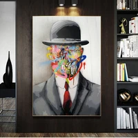 graffiti art rene magritte famous painting son of man posters and prints pop art canvas paintings street art for home decor