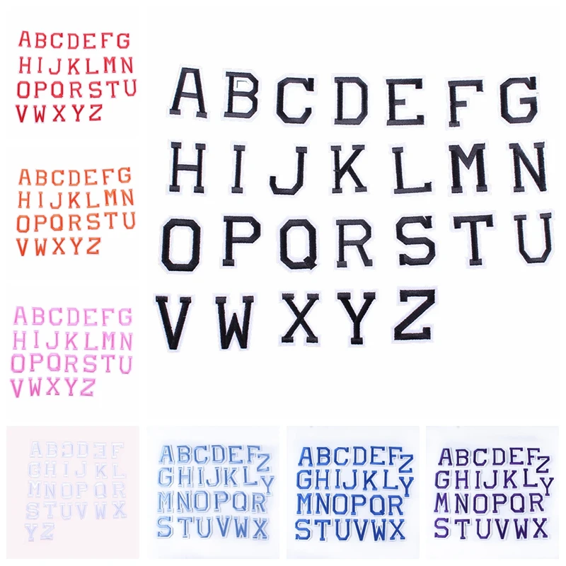 26 шт/лосьона английские буквы патч вышитый Железный на для одежды Английский