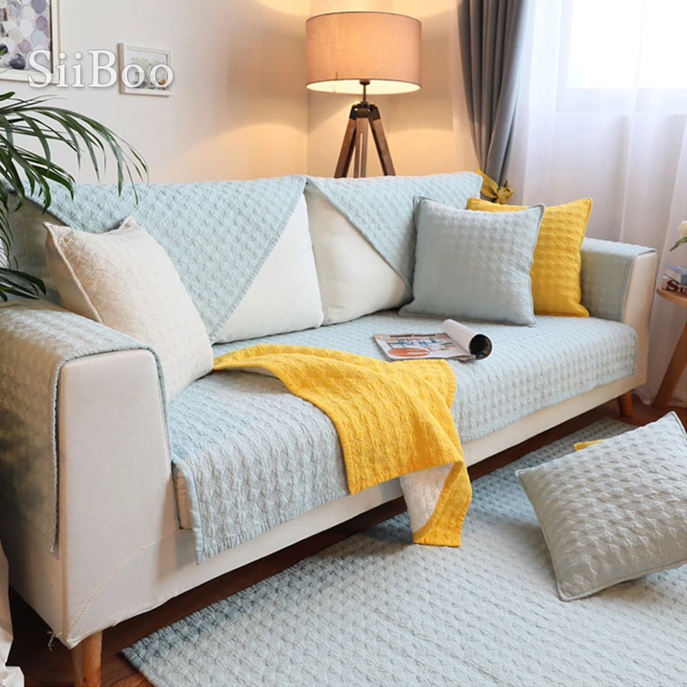 Дешевые китайские чехлы для мебели хлопковые геометрические стеганые