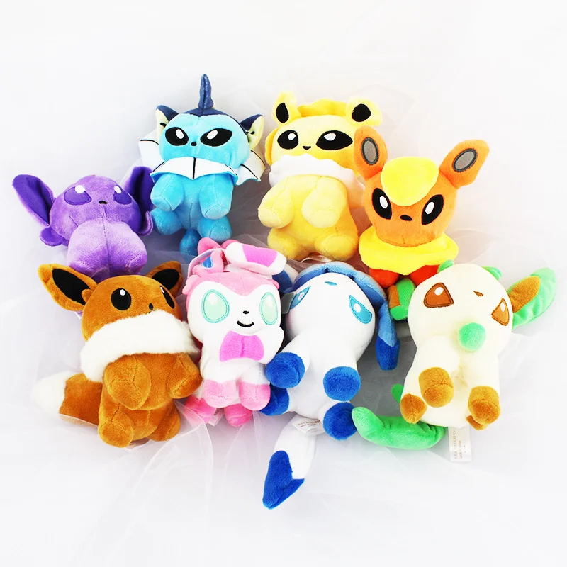 12 см милый покемон аниме Q Eevee Jolteon Flareon Vaporeon Leafeon Umbreon сильвеон плюшевые мягкие