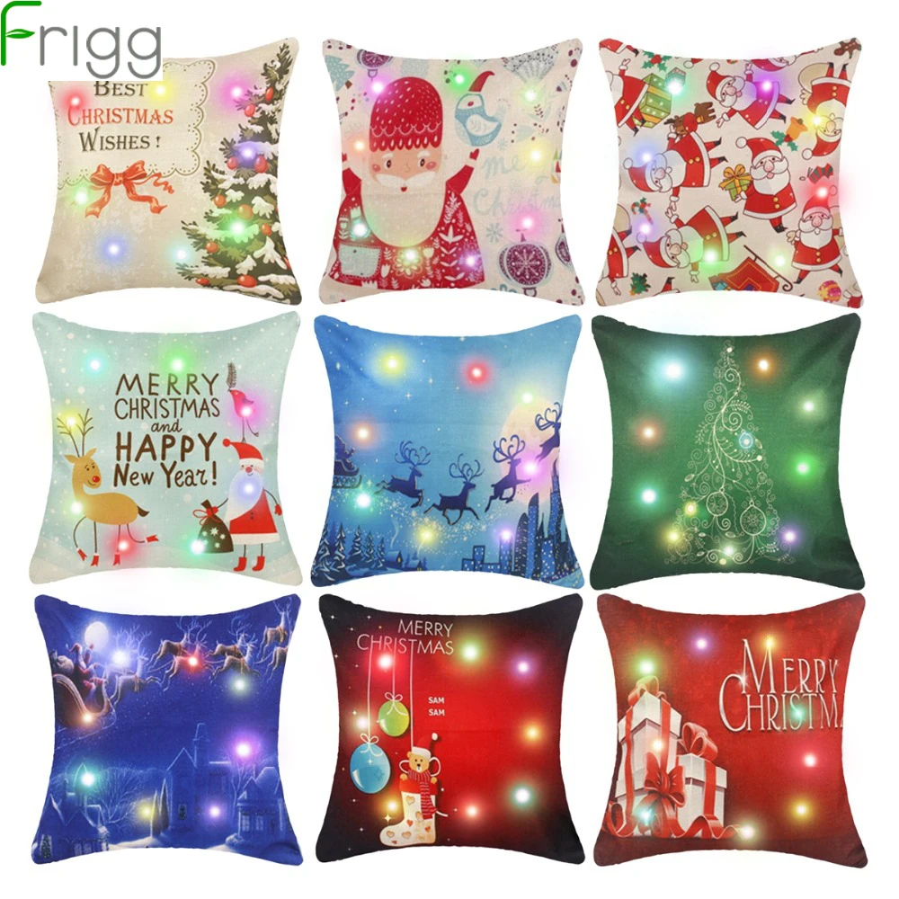 Frigg LED Chiristmas наволочка Санта Клаус наволочки Рождественские украшения для дома из