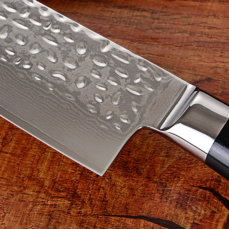 Bernice 8 Inch Damascus Steel Japan Professional Chef Knife 67 Layers Kitchen With Micarta Handle | Дом и сад