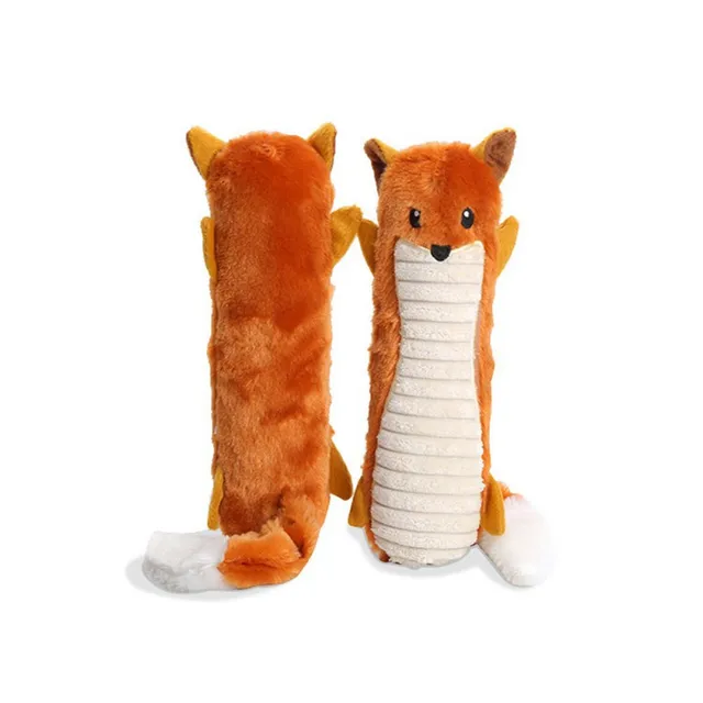 Dog Plush Toys Cute Squirrel Shape Pet Puppy Squeaky Chew Bite Resistant Toy Pets Interactive Accessories For Small Large Dogs