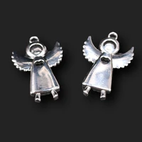 2pcs 316 stainless steel lovely large 3d angel necklace pendant diy charms for jewelry crafts making 5033mm a2350