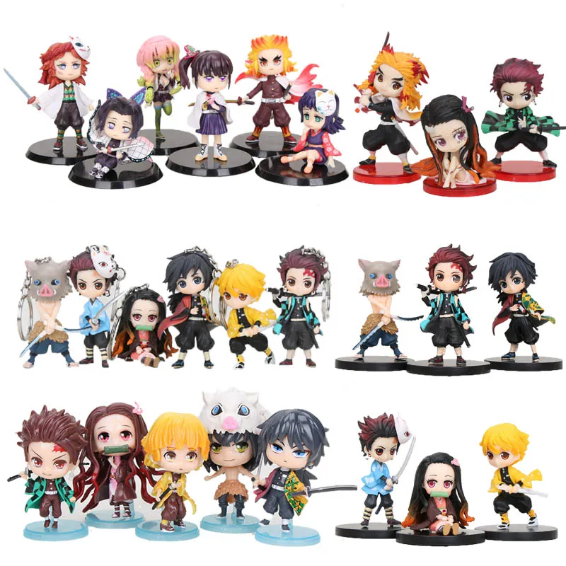 Игрушечная фигурка из аниме рассекающий демонов игрушка Kamado Tanjirou Agatsuma Inosuke Giyuu
