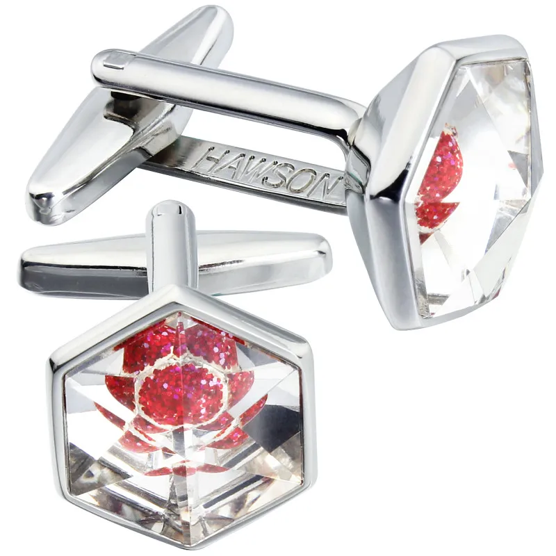Мужские модные запонки HAWSON красные для рубашки и шпильки смокинга мужчин свадьбы
