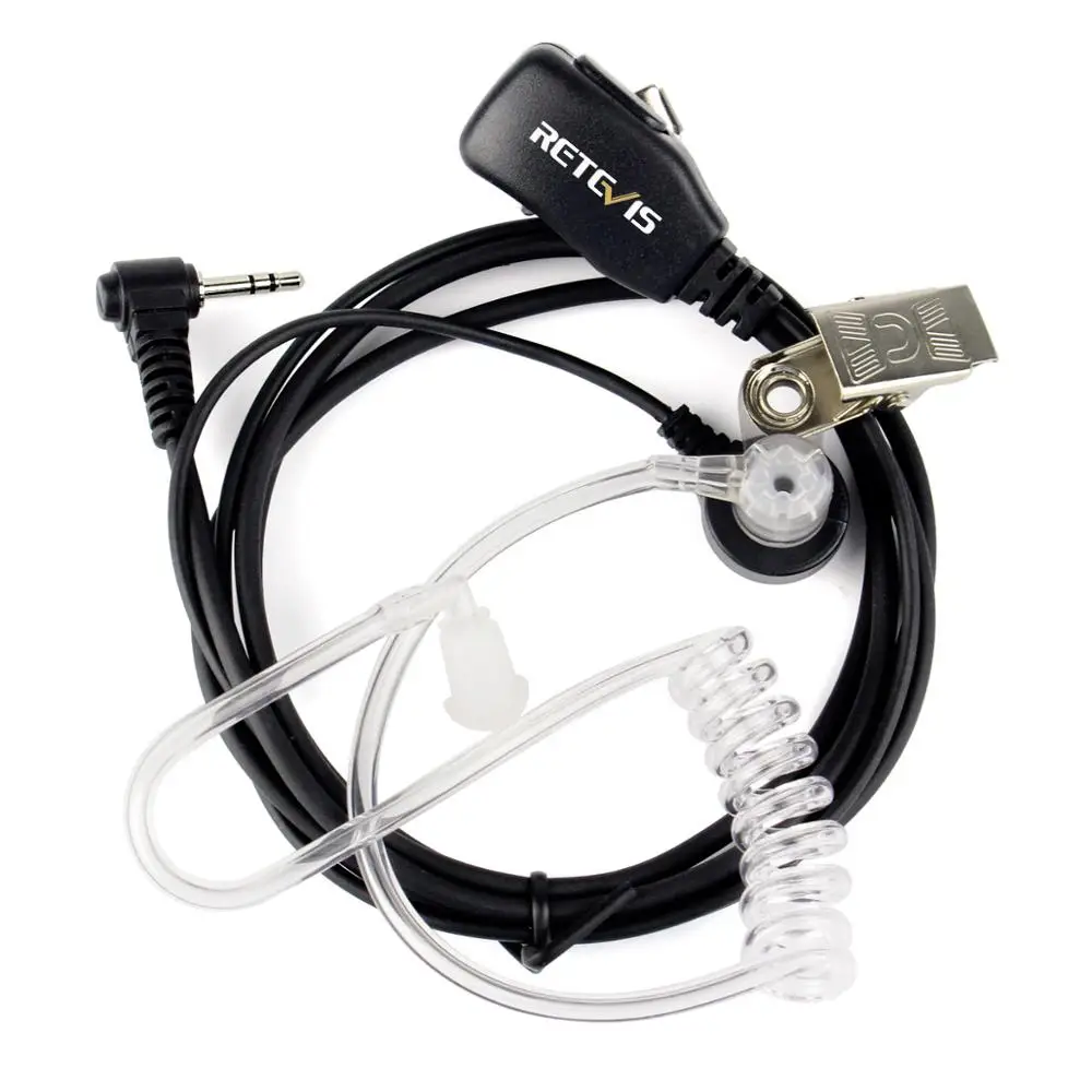Retevis T 001 1 Pin PTT MIC шумоподавление Скрытая воздушная Акустическая трубка Inera наушник