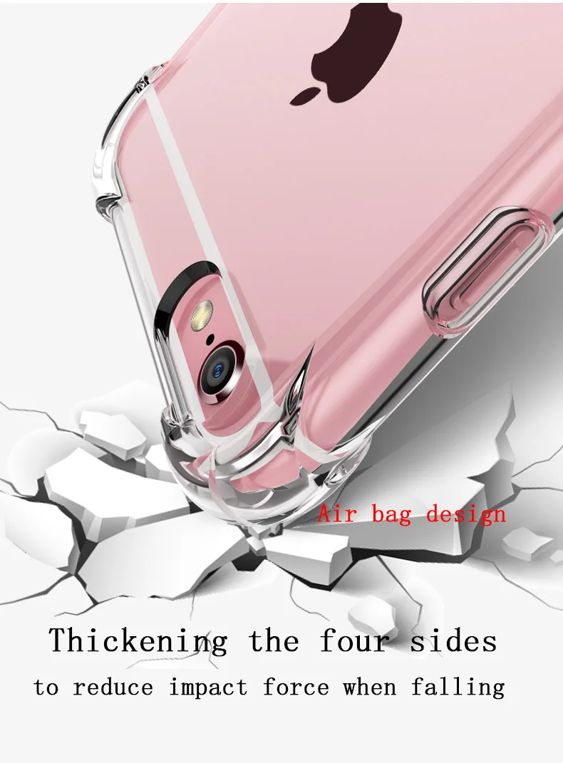 Transparent Silicone Case For iPhone 11 12 13 14 Pro max 7 Plus 6 6S 8 Plus Shockproof Soft Cover For Apple iPhone SE 2022 x xs