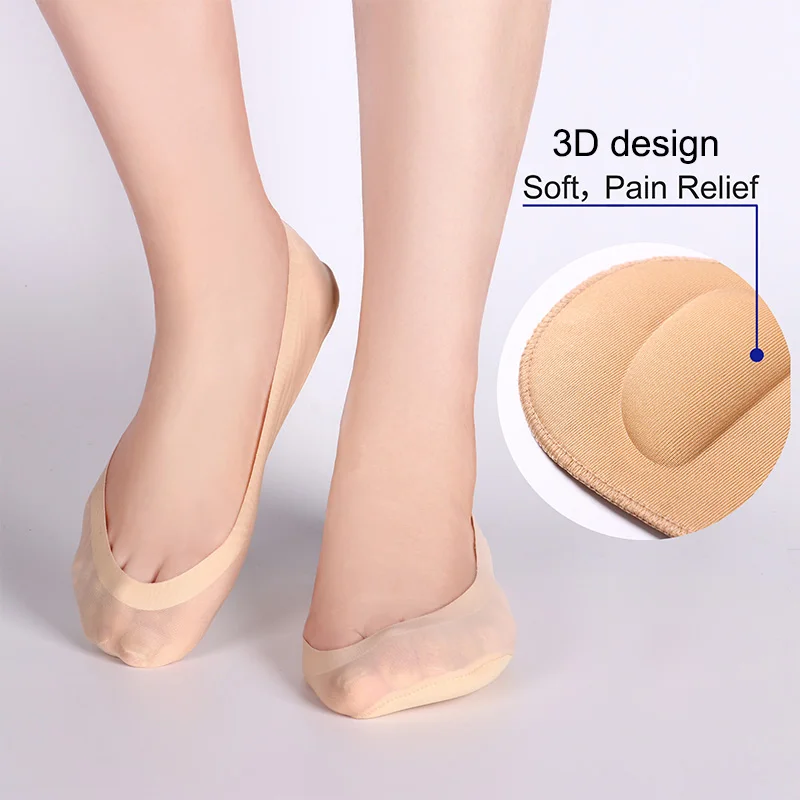 

1/2 пар, женские носки-лодочки с 3D эффектом