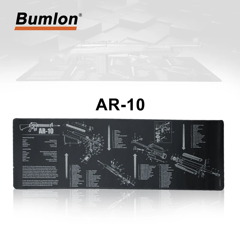 AR-10 MP5 1894 Gloc SKS пистолет для чистки резиновый коврик нескользящий чистящий коврик с схемой деталей и инструкциями оружейный коврик