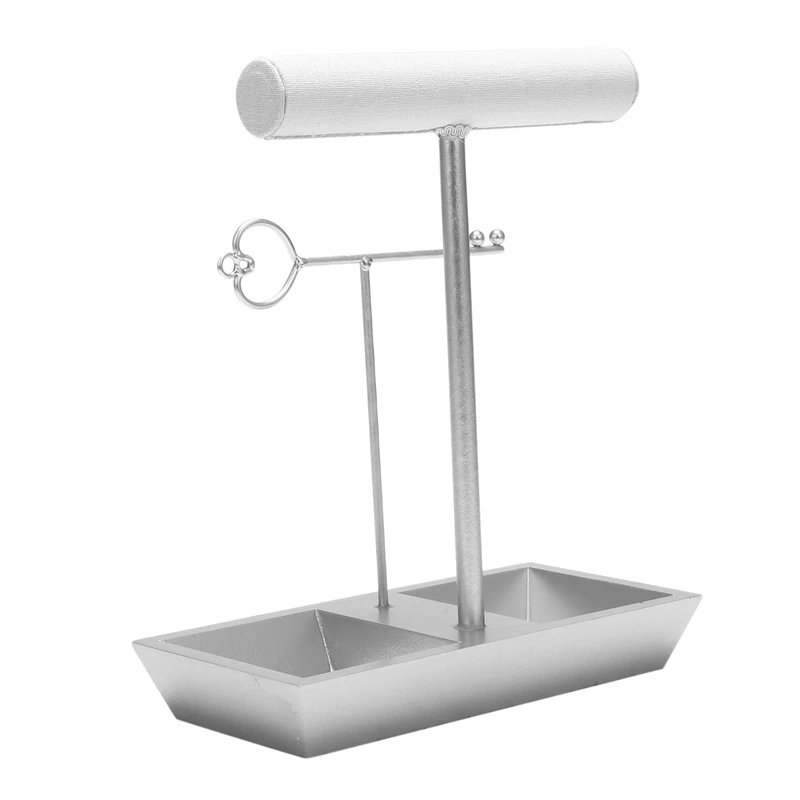 

2 Tier Metal Jewelry Display Perfect for Bracelet Bangle Watch for Home Organization, Necklace and Earring Display Stand