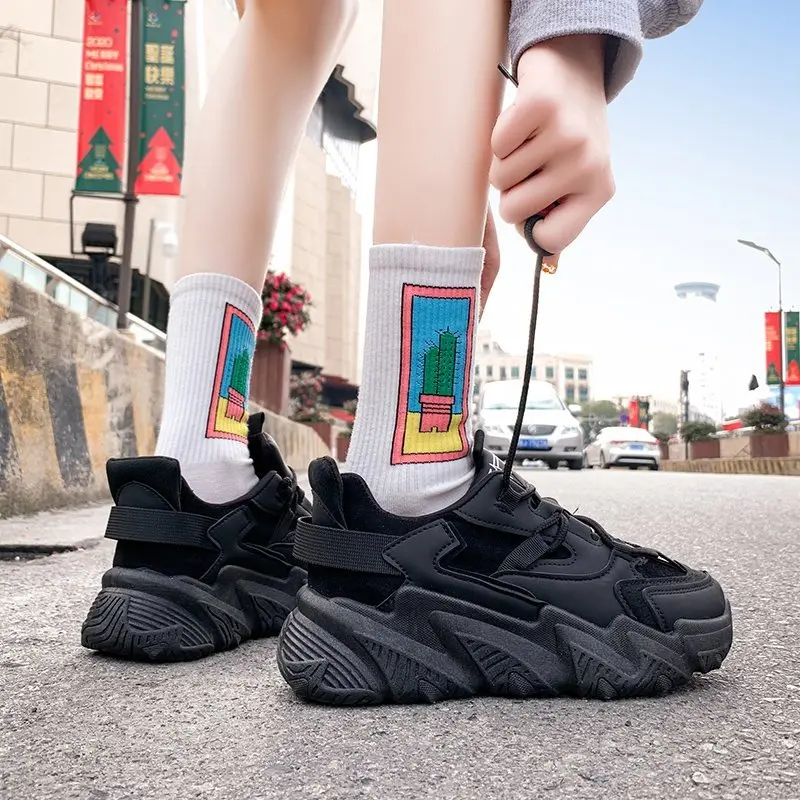 

Women Casual Shoes 2021 New Fashion Wedge Flat Shoes Lace Up Comfortable Ladies Sneakers Female Vulcanized walking Shoes