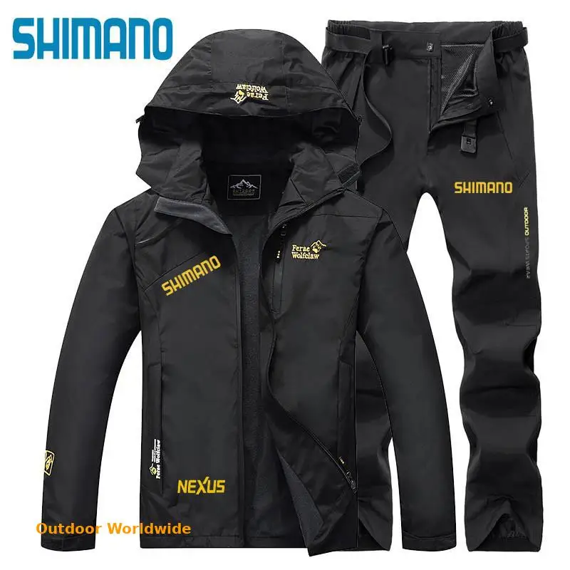 

Shimanos Fishing Suits Men Summer Autumn Thin Fishing Clothing Hooded Sport Waterproof Men Top Quality Hiking Fishing Jackets