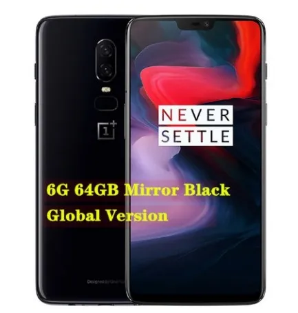 6GB 64GB Black OnePlus 6 8GB 128GB Snapdragon 845 Octa Core AI двойная камера 20MP+ 16MP распознавание лица разблокировка Android 8 смартфон мобильный телефон - Цвет: 6GB 64GB Black