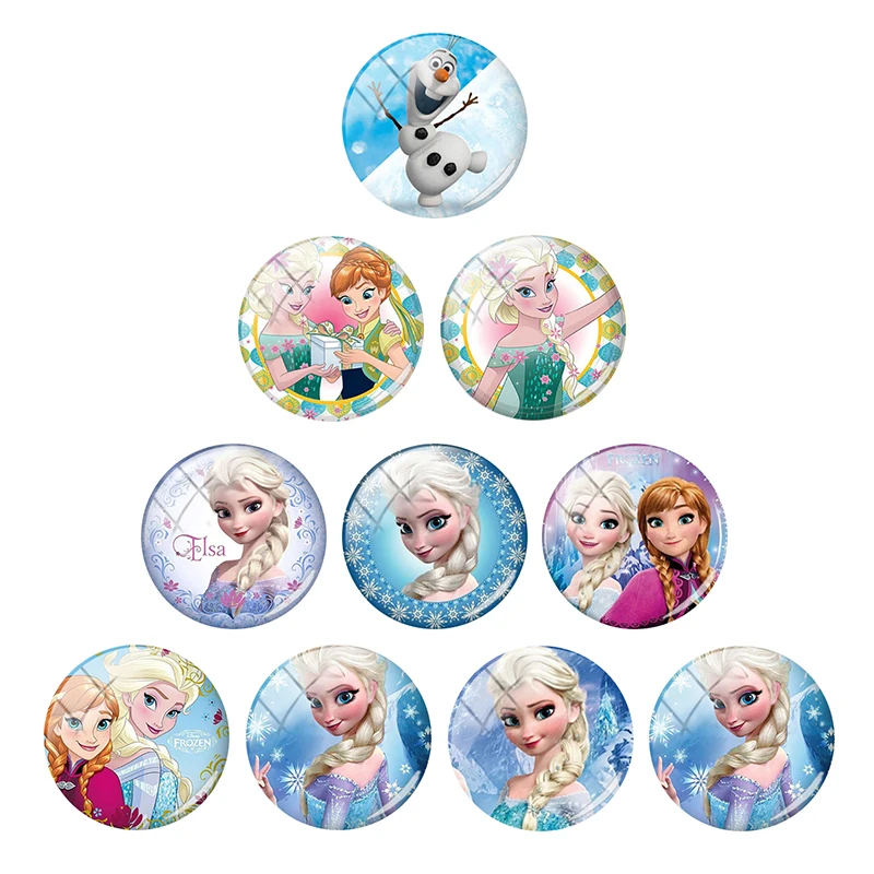 

Disney New Princess Character 12mm/15mm/16mm/18mm/20mm Photo Glass Cabochon Dome Flat Back DIY Jewelry Creation For Friends
