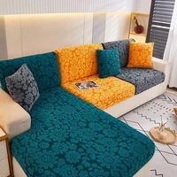 flowers sofa cushion cover jacquard thick elastic for living room armchair corner sofa seats cover slipcover couch cover