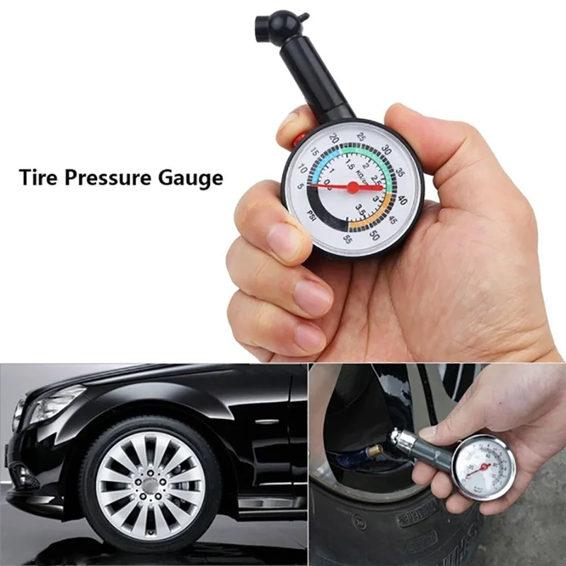

Car Motorcycle 0-50 psi Dial Wheel Tire Tyre Gauge Meter Pressure Measure Tester