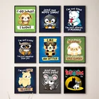 Плакаты и принты в азиатском стиле, мышь, альпака, медведь, Сова, Пингвин, обезьяна, Картина на холсте настенные картины для детской комнаты для спальни, домашний декор