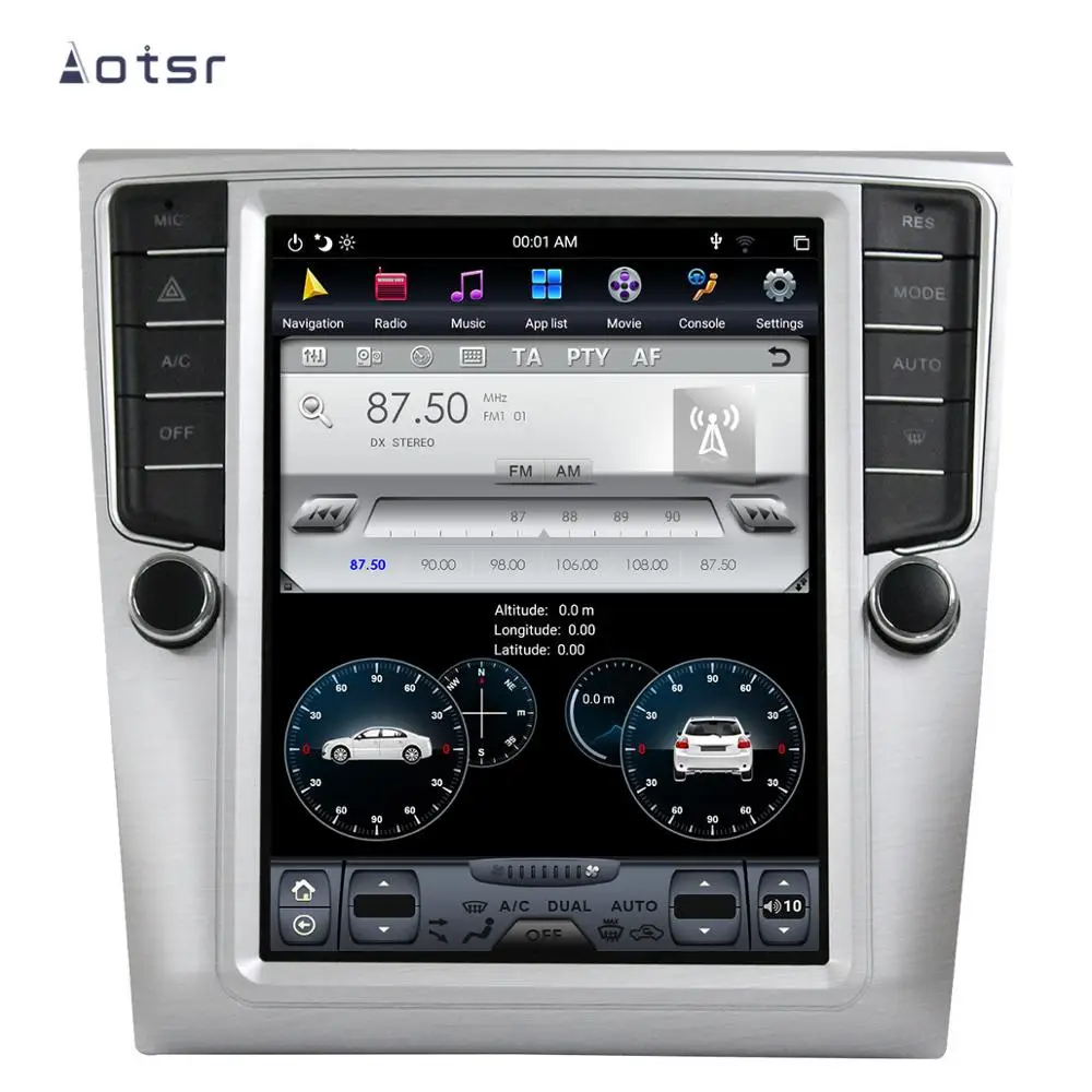 Tesla Android 8 1 автомобильный без DVD плеера GPS навигация для Volkswagen Magotan CC 2011 2014