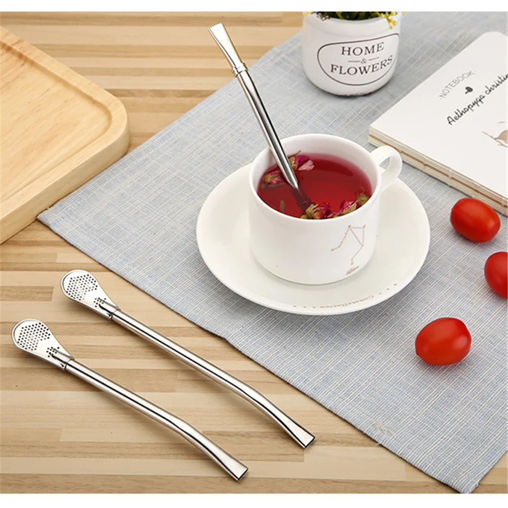 

Stainless Steel Drinking Straw Filter Handmade Yerba Mate Tea Bombilla Gourd Washable Practical Tea Tools Bar Accessories