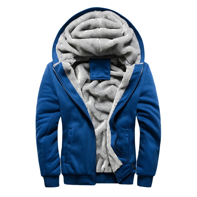 Winter Warm Hoodies Men Sweatshirts Uniform Sportswear Jacket Fleece Hooded Baseball Plus Velevt Warm Hoodie jaqueta masculina