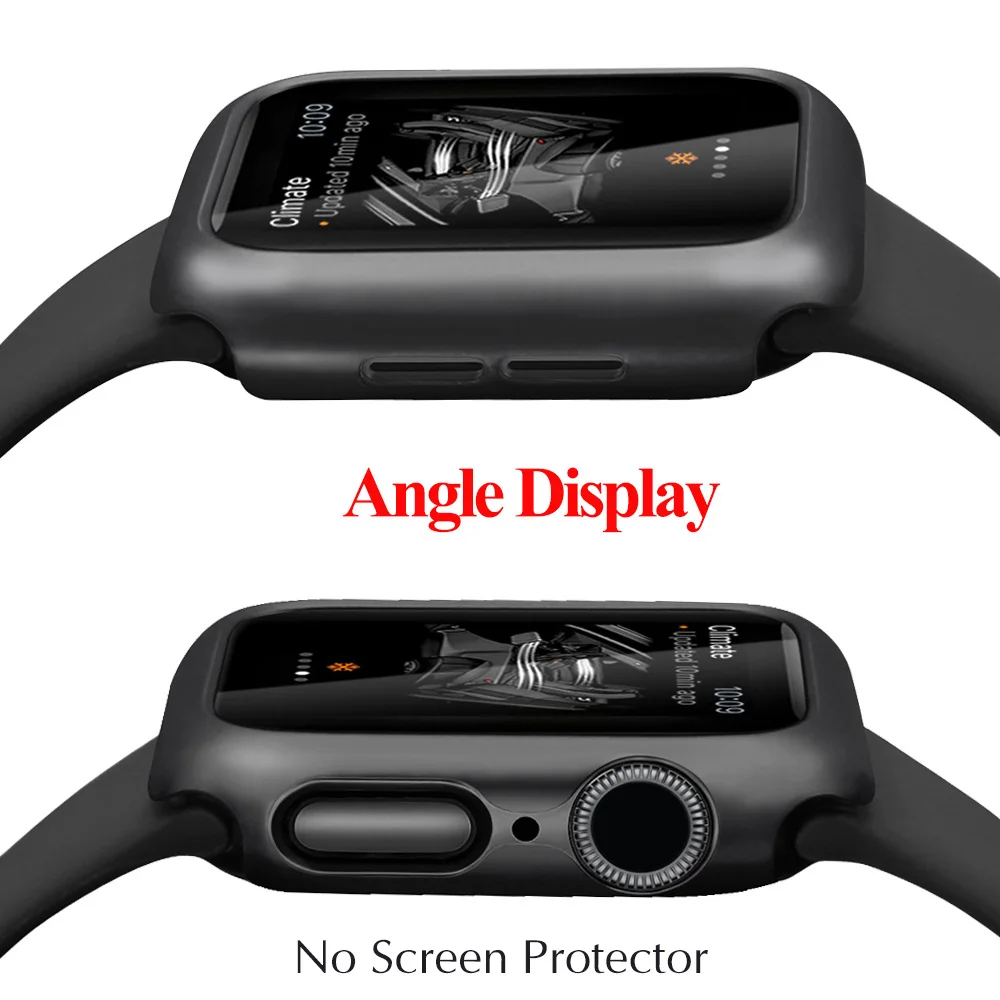 Matte cover For Apple Watch Series 6 5 4 38MM 44mm 40mm Frame Protective Case Cover Shell Bumper Case for iWatch 5 4 Cover 42MM