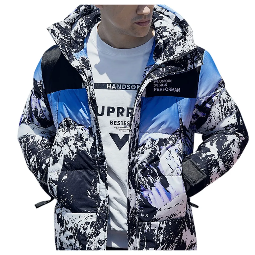 Men's Autumn Winter coat Jacket casual Fashion New Style Letter Printed Coat Jackets Long Sleeve Hoodies W1029 | Мужская одежда