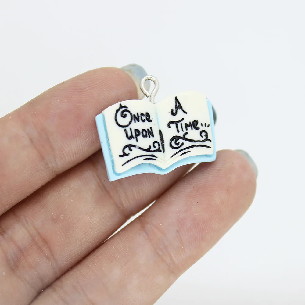 Yamily 10 шт./полимерная книга подвеска Сказочная плоская однажды .. Ювелирные