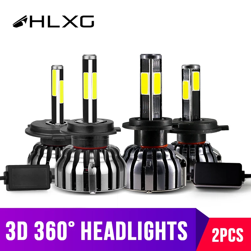 hlxg матрицы с четырёх сторон 12000Лм H8 H11 противотуманные фары H7 LED лампы CANbus H4 лампы HB3 9005 HB4 9006 90Вт ходовые огни для авто ближний свет дальний свет 24В 12В ЛЕД светодиодные лампы в машину мотоцикл